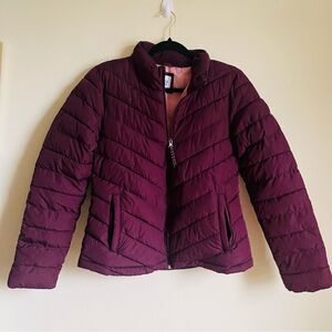 GAP Burgundy Puffer Winter Jacket Medium